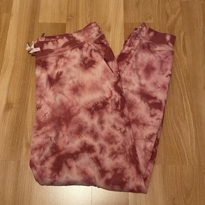 Pink tie-dye sweatpants